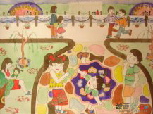 庆国庆儿童画：沁园春·国庆