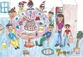 中秋节儿童画