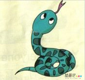 蛇的简笔画：成语蛇蝎美人