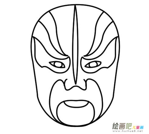 脸谱简笔画：武花脸的简介
