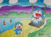 动漫人物简笔画：哆啦A梦