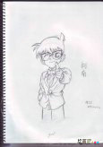 动漫人物简笔画：江户川柯南