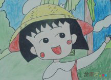 动漫人物简笔画：樱桃小丸子