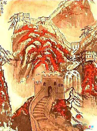 长城简笔画：长城的起始点