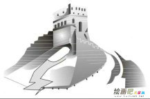 长城简笔画：击石燕鸣的传说