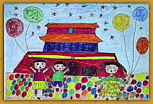 天安门简笔画：天安门广场的地理位置