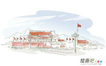 天安门简笔画：古代天安门的作用