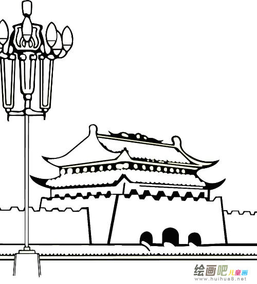 天安门简笔画