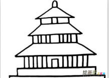 天安门简笔画：天安门周边环境之故宫