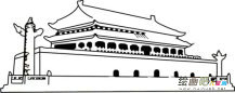 天安门简笔画：人民英雄纪念碑（一）