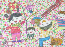 春节儿童画：各民族春节风俗