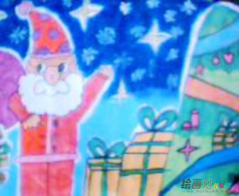 圣诞老人简笔画：圣诞老人的信箱