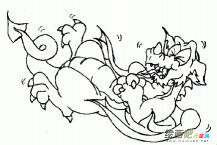 龙的简笔画：岑港白老龙