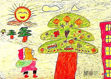 圣诞树简笔画：圣诞树现代习俗