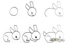 兔子简笔画：狼和小兔子