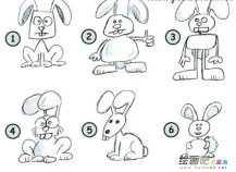 兔子简笔画：小白兔和大灰狼
