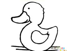 小鸭子简笔画：想当小丑的鸭子