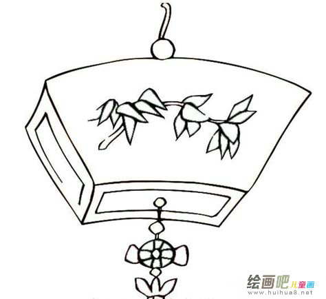 灯笼简笔画：纸灯笼的做法