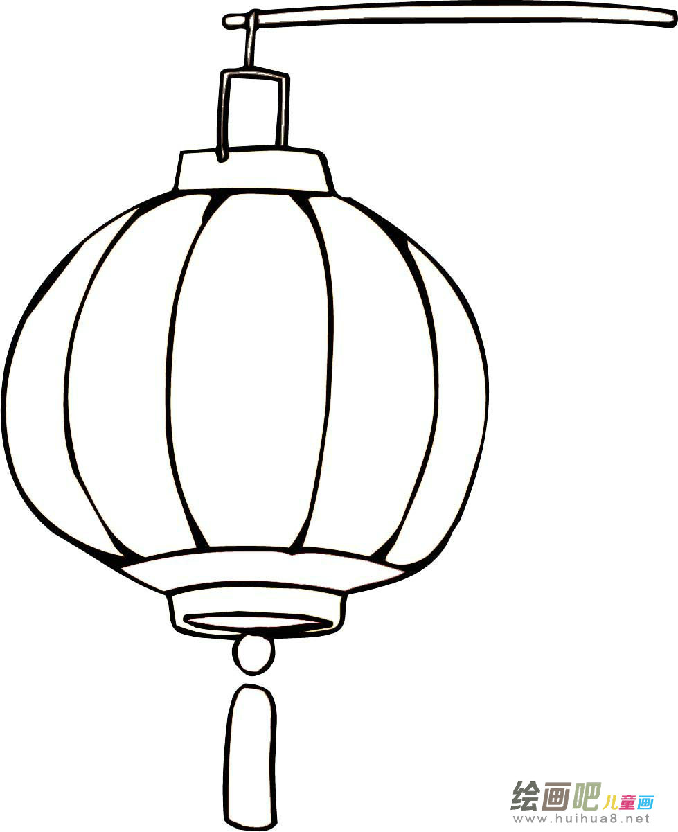 灯笼简笔画：“打着灯笼没处找”的意思