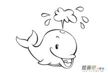 海洋生物简笔画：兽中之“王”——蓝鲸