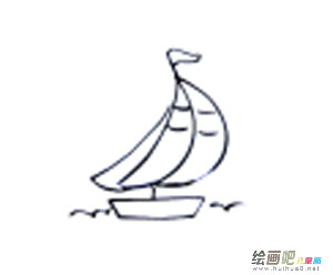 帆船简笔画
