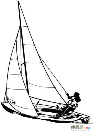 帆船简笔画