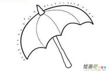 雨伞简笔画：能移动的房屋