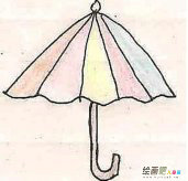 雨伞简笔画：儿童伞