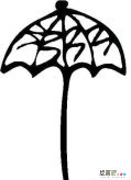 雨伞简笔画：滑翔伞