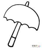 雨伞简笔画：广告伞
