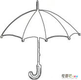 雨伞简笔画：以伞为媒的白蛇传