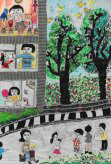 绿色家园儿童画：低碳生活