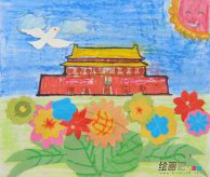 儿童画春天：春天开放的花