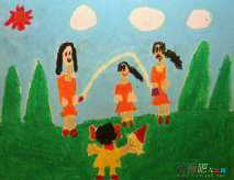 蜡笔画：热蜡油画
