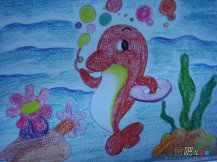 海洋生物简笔画：甲尻鱼