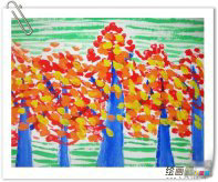 儿童画秋天:秋天的小路
