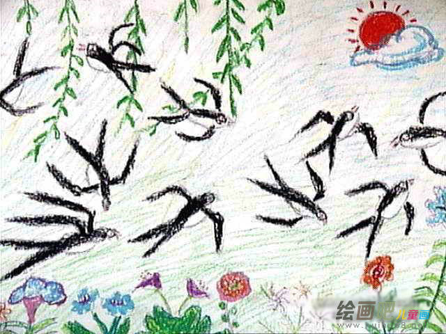 儿童画春天