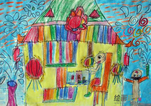 中秋节儿童画