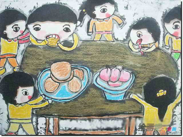 中秋节儿童画