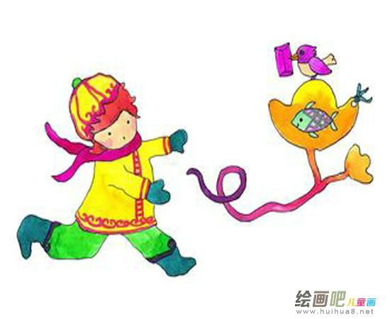庆元旦儿童画