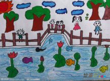 蜡笔画：童年的蜡笔画