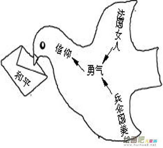 和平鸽简笔画