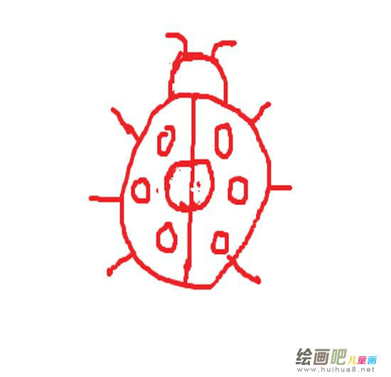 七星瓢虫简笔画
