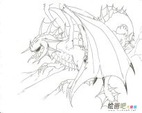 龙的简笔画：没有角的龙