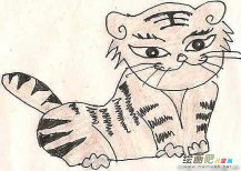 老虎简笔画：放虎归山