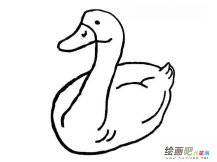 小鸭子简笔画：绿头鸭