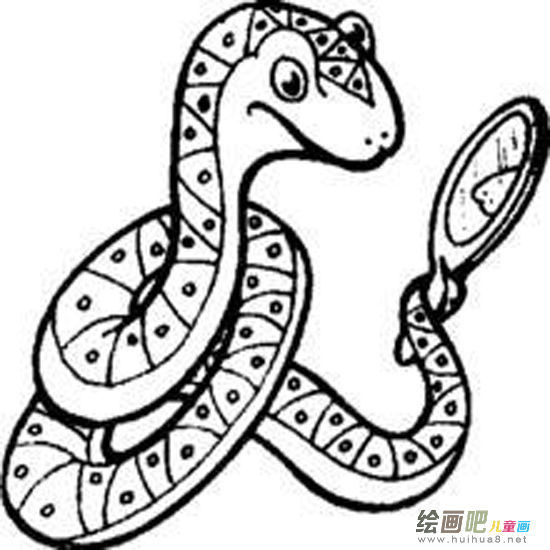 蛇的简笔画