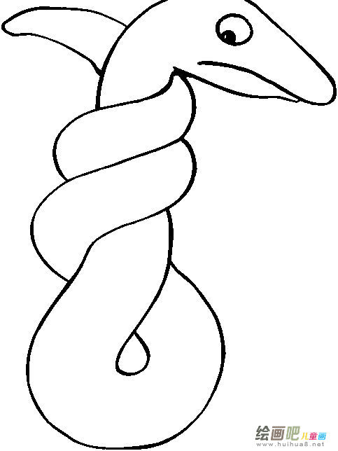 蛇的简笔画