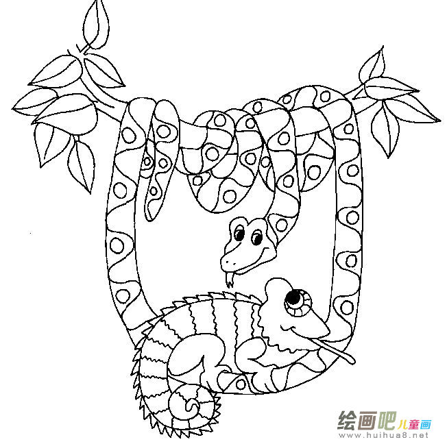蛇的简笔画