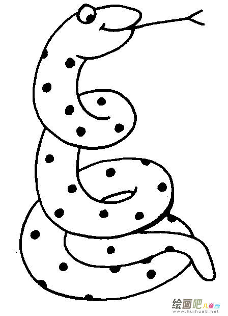 蛇的简笔画
